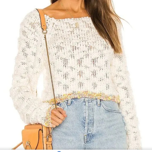 Free People West Palm Beach Sweater Slouchy Oversized Knit Ivory Sm Md & Lg NWT - Picture 8 of 14